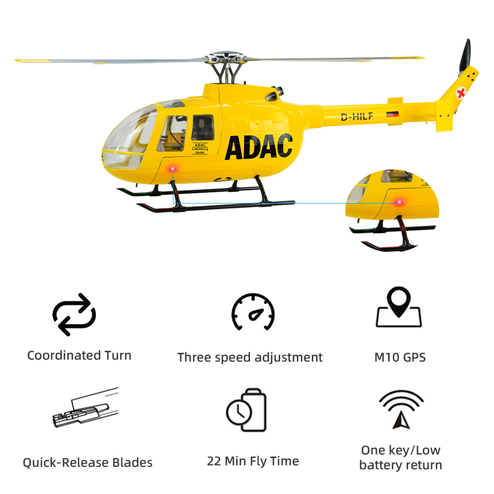 Outdoor Lighting Options - FLY WING BO105 Scale Helicopter with