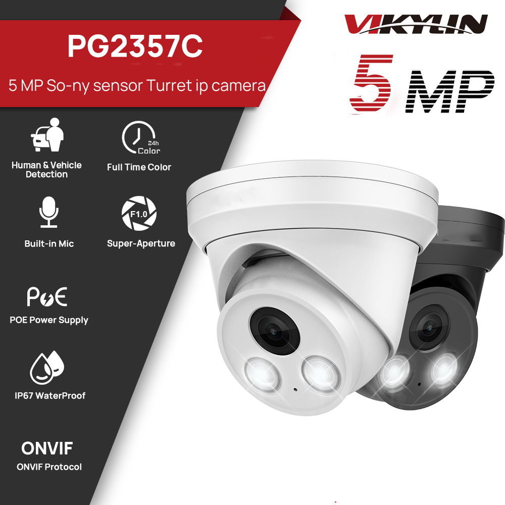 Outdoor Lighting Options - VIKYLIN 5MP Full Color Night Vision