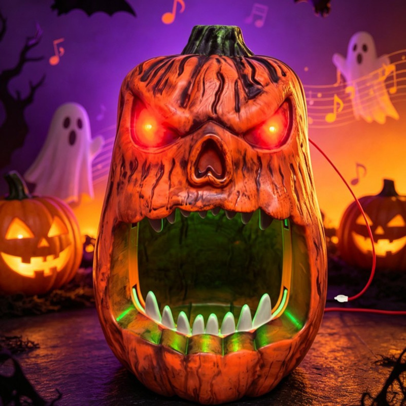 Outdoor Lighting Halloween - Halloween LED Lighted Pumpkin Candy Bowl