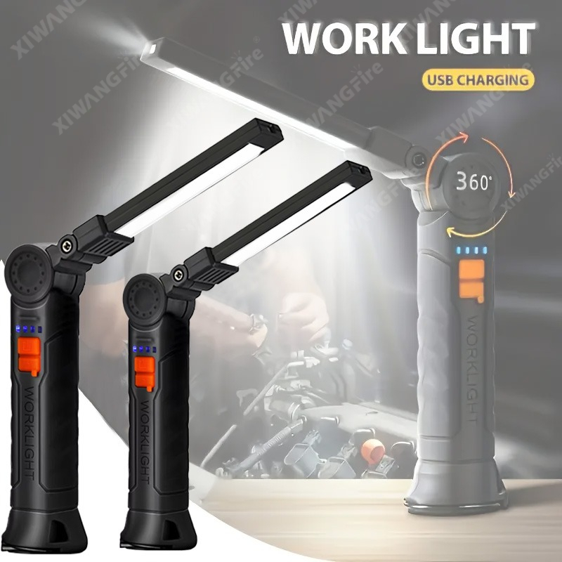 Outdoor Lighting Bulbs - Rechargeable LED Flashlight Work Light with