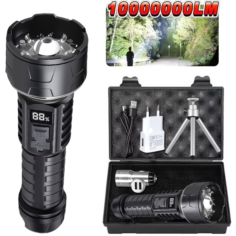 Outdoor Lighting Bulbs - COB LED Flashlight Rechargeable Lantern 7-core
