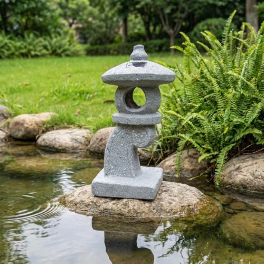 14'' High Asian Solar-Powered  - Outdoor Zen Lighting ulasan dan harga
