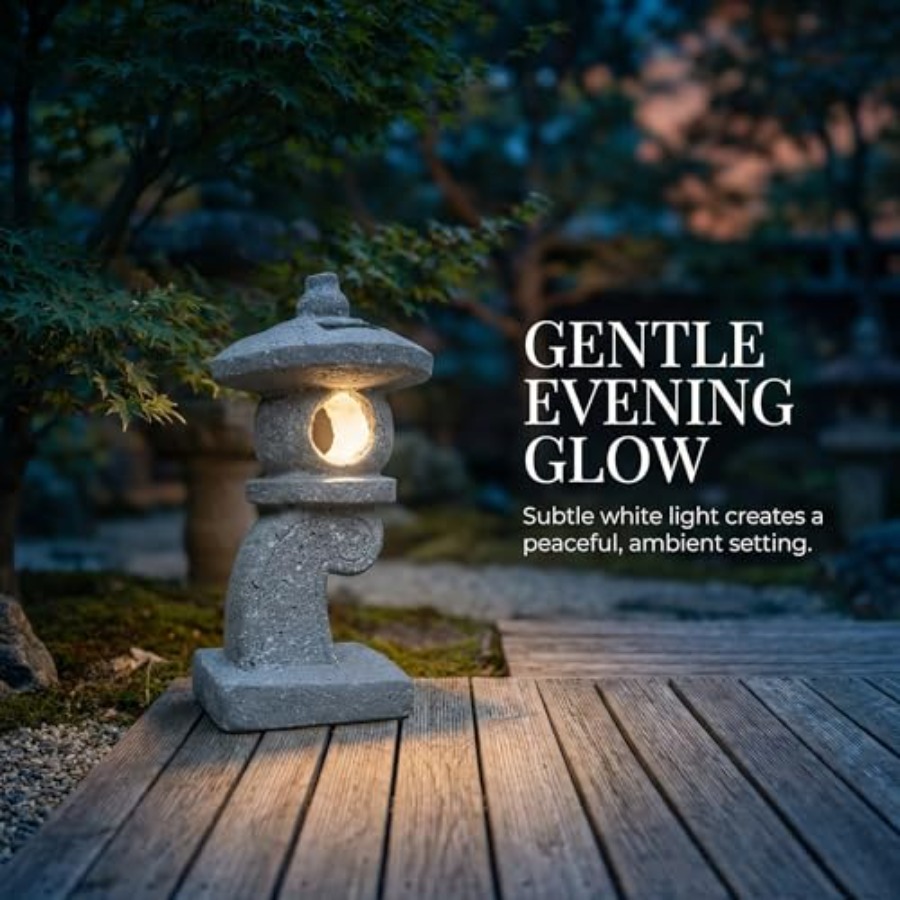 14'' High Asian Solar-Powered  - Outdoor Zen Lighting ulasan dan harga