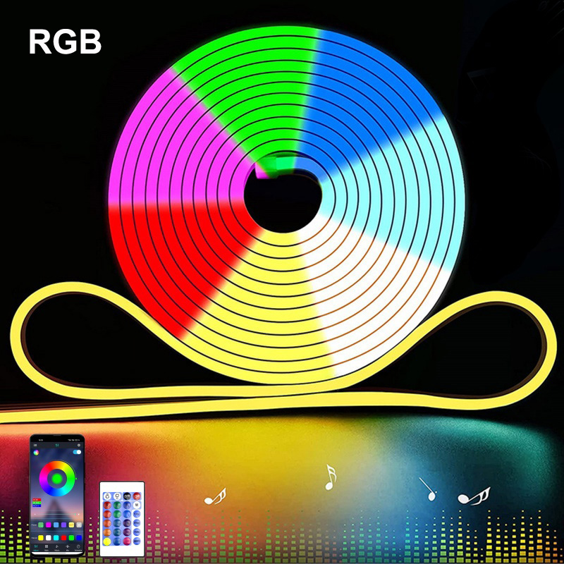 RGB LED Neon Strip 5V USB  Blu - Outdoor Lighting No Wiring ulasan dan harga