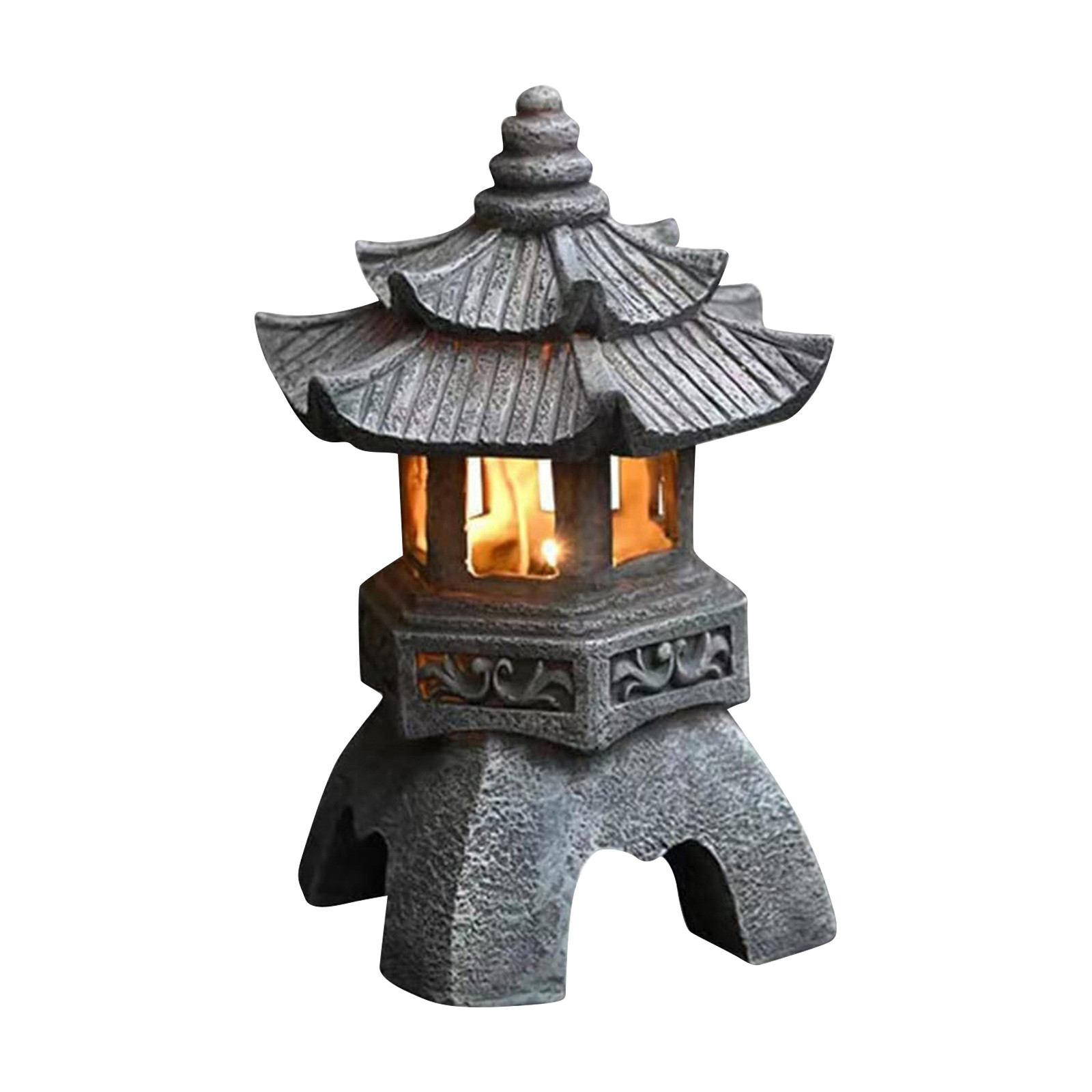 Pagoda Statues Outdoor Solar P - Outdoor Zen Lighting ulasan dan harga