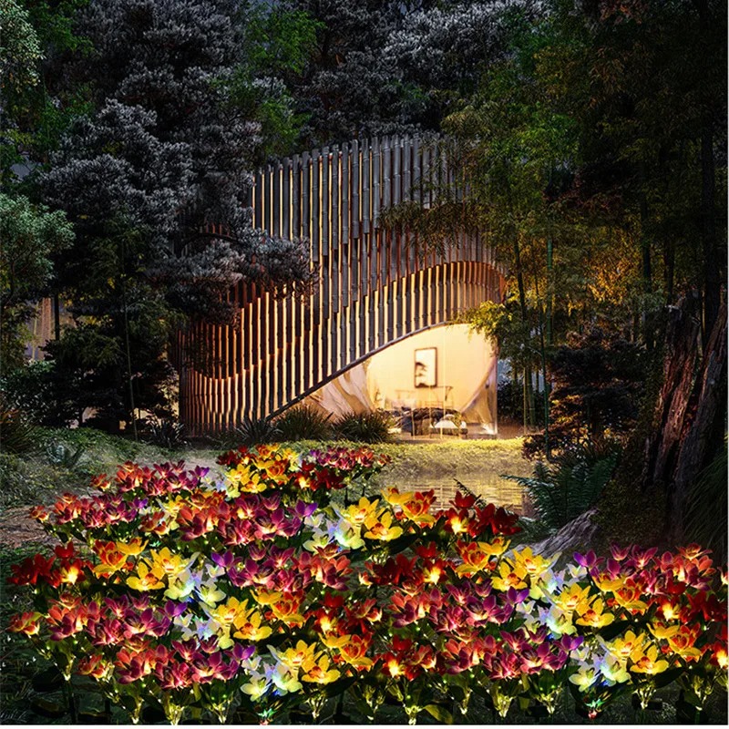 Orchid Ground LED Light Artifi - Landscape Spike Light ulasan dan harga