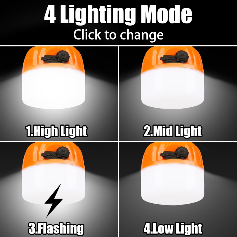 Portable Mini Camping Lamp 4 L - Outdoor Lighting Hooks ulasan dan harga