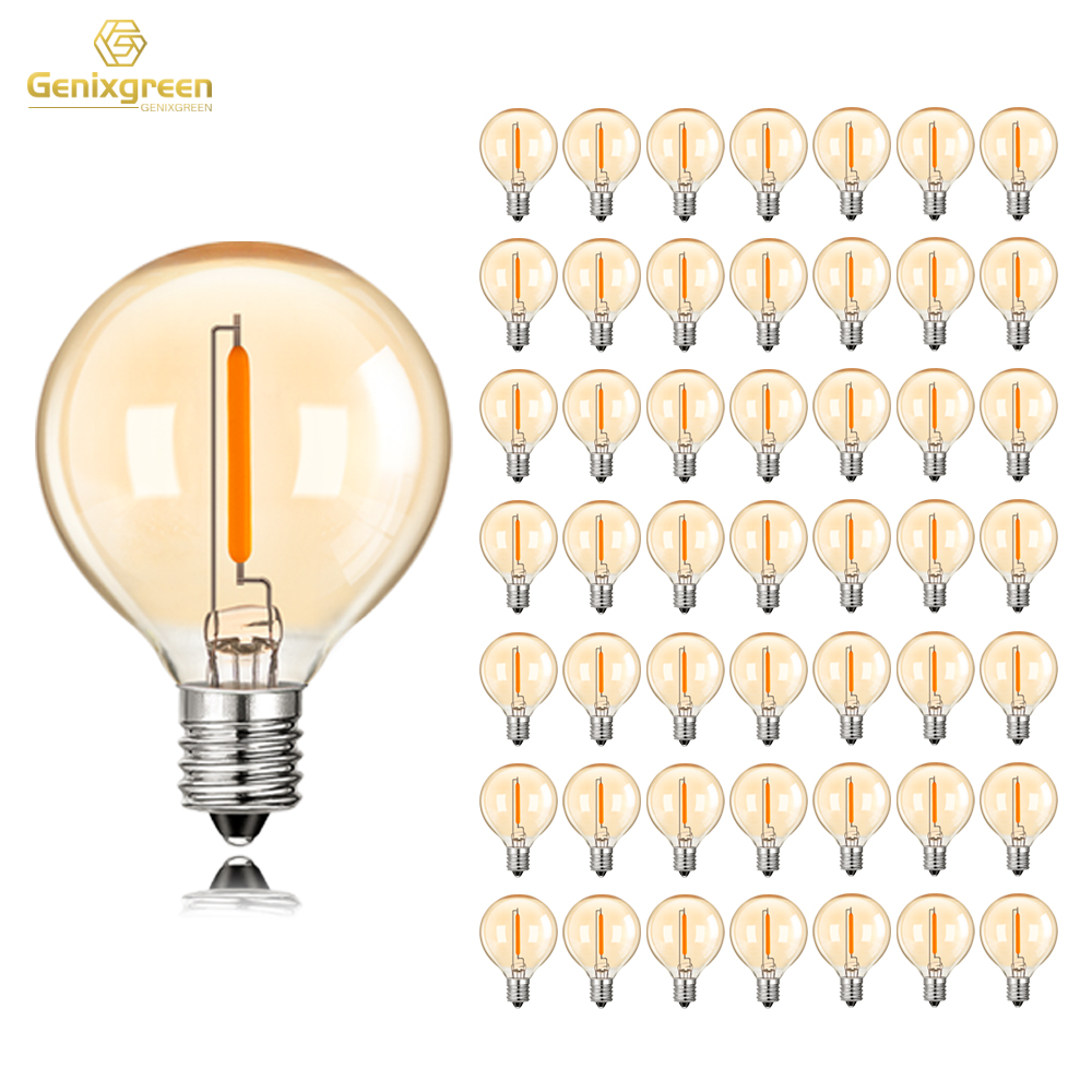 50Pcs G40 String Light Replace - Outdoor Lighting Glass Replacement ulasan dan harga