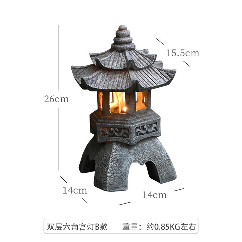 Pagoda Statues Outdoor Solar P - Outdoor Zen Lighting ulasan dan harga