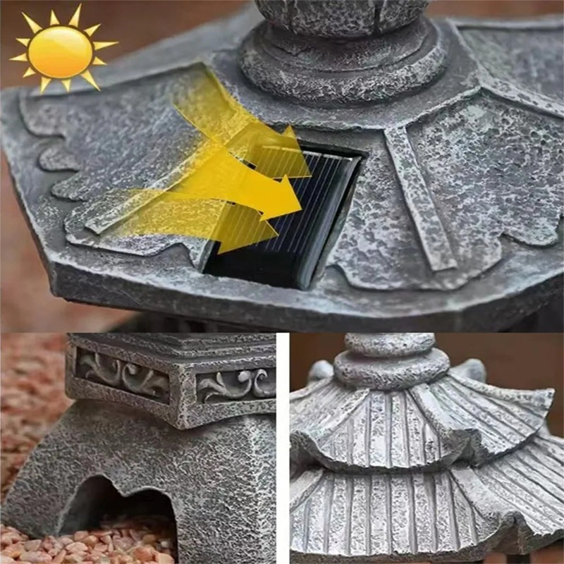 Pagoda Statues Outdoor Solar P - Outdoor Zen Lighting ulasan dan harga