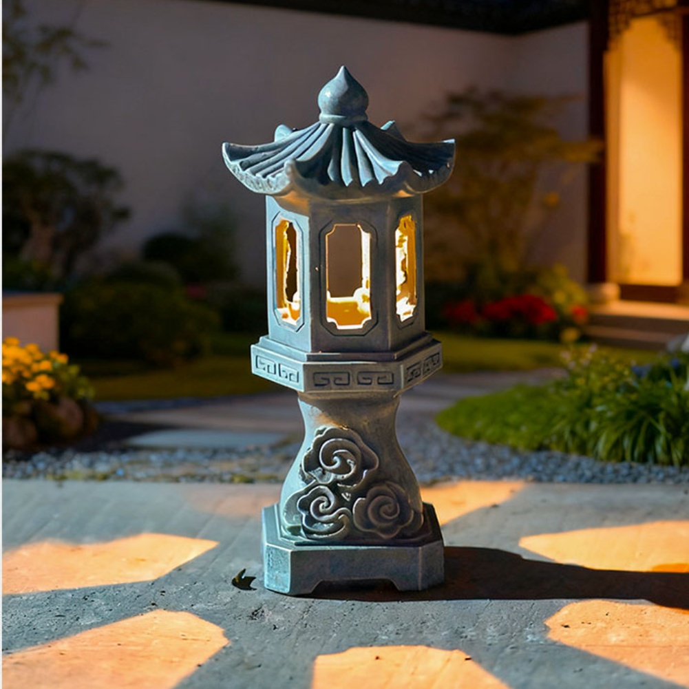Zen Solar Pagoda Lantern with  - Outdoor Zen Lighting ulasan dan harga