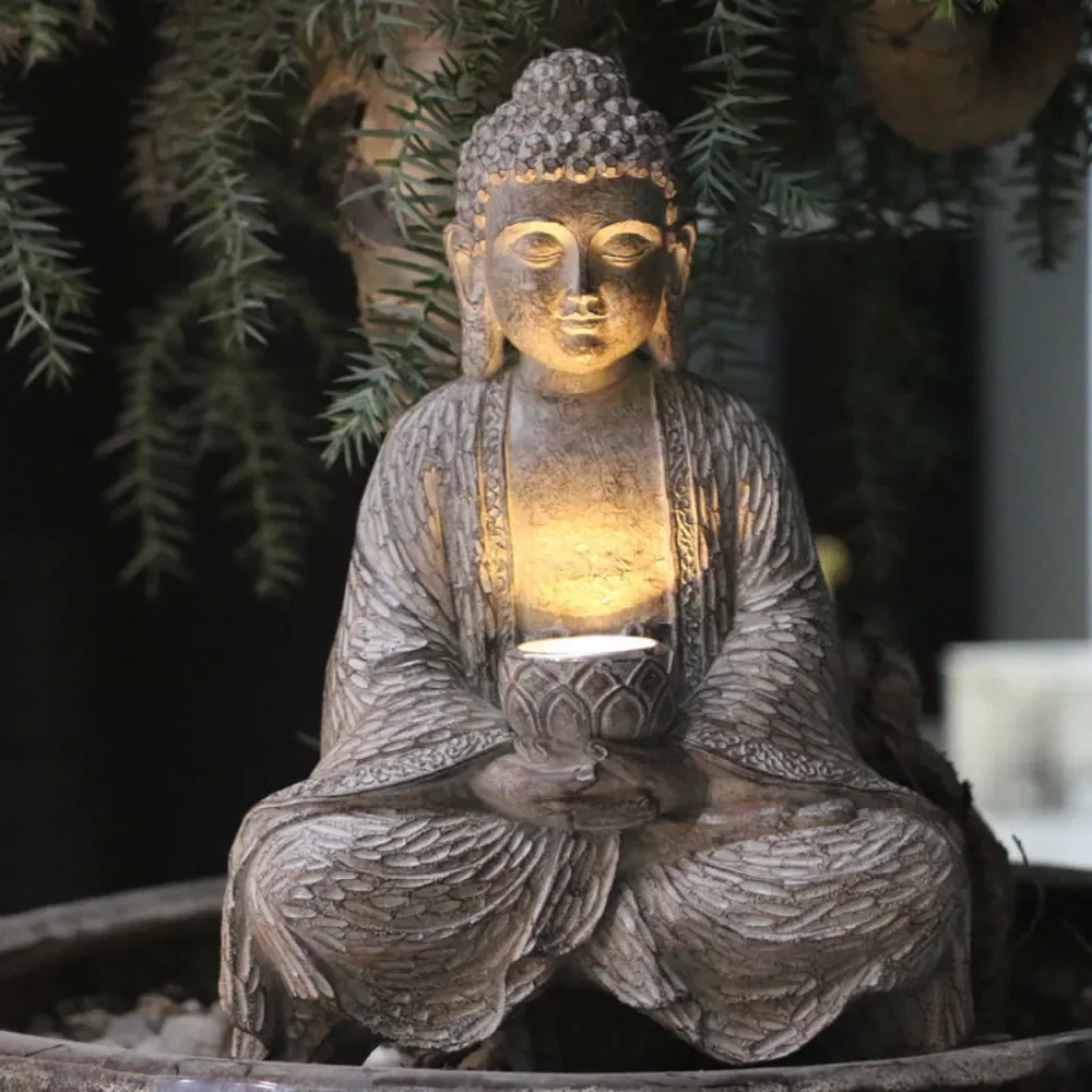 Outdoor Solar Buddha Statue Li - Outdoor Zen Lighting ulasan dan harga