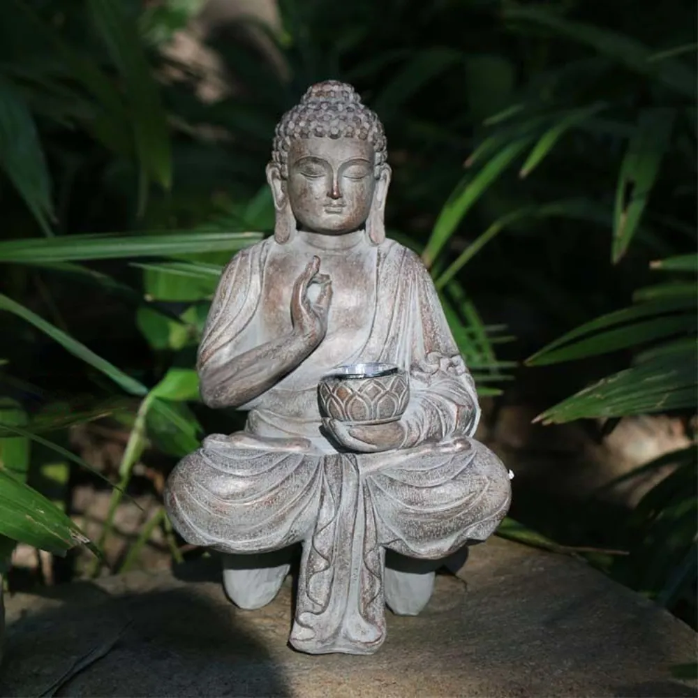 Outdoor Solar Buddha Statue Li - Outdoor Zen Lighting ulasan dan harga