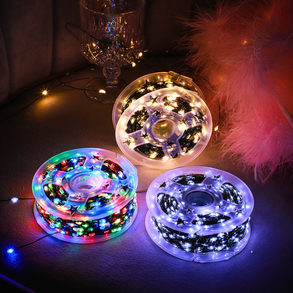 50M/100M LED String Lights Gre - Outdoor Lighting No Wiring ulasan dan harga