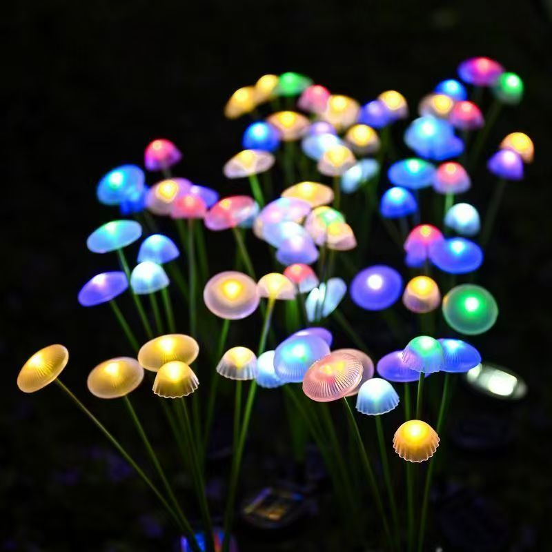 Solar Jellyfish Mushroom Light - Landscape Spike Light ulasan dan harga