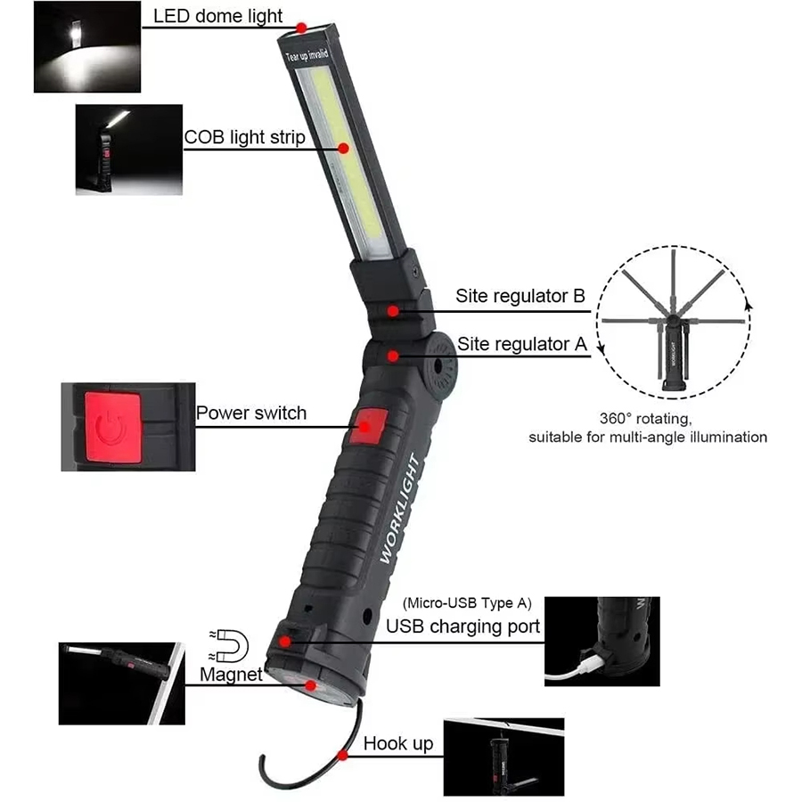 Portable LED Flashlight with M - Outdoor Lighting Bulbs ulasan dan harga