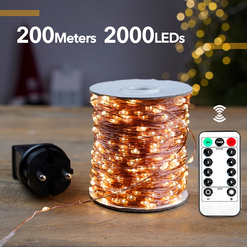 160M 1600LEDs Copper Wire Wate - Outdoor Lighting No Wiring ulasan dan harga