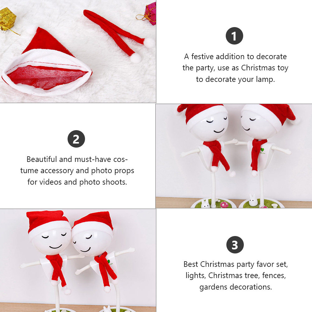 1Set Christmas Hat Scarf Decor - Outdoor Lighting Tree ulasan dan harga