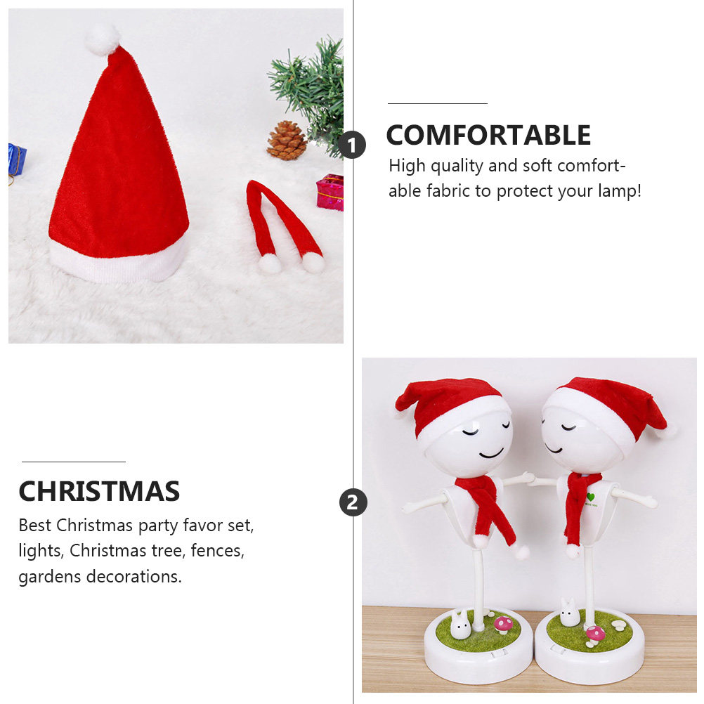 1Set Christmas Hat Scarf Decor - Outdoor Lighting Tree ulasan dan harga