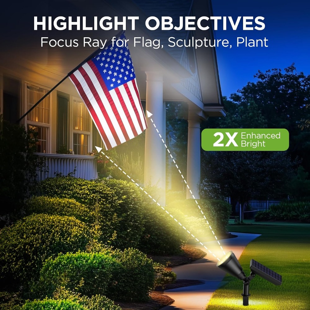 Solar Lights Outdoor, Warm Whi - Outdoor Lighting Options ulasan dan harga