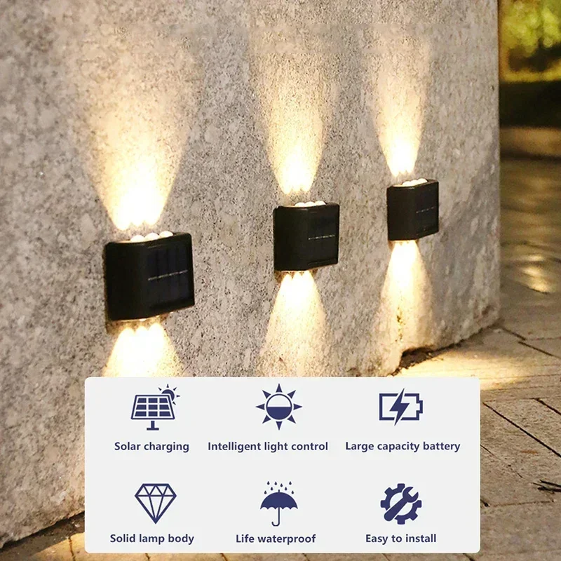 COB Solar Wall Lamp Outdoor Wa - Outdoor Lighting Up And Down ulasan dan harga