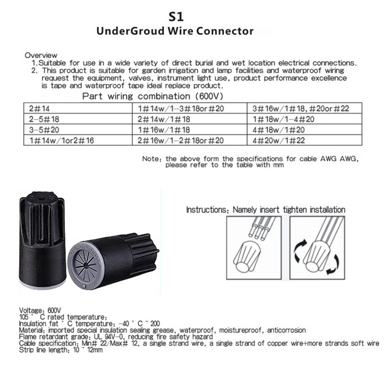 ABJA-Waterproof Wire Connector - Outdoor Lighting No Wiring ulasan dan harga