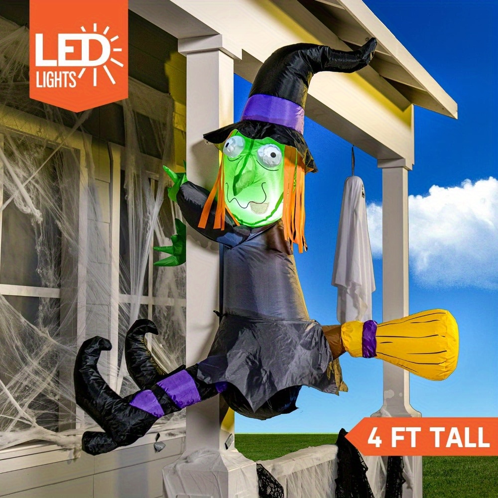 4FT Halloween Inflatable Witch - Outdoor Lighting Tree ulasan dan harga