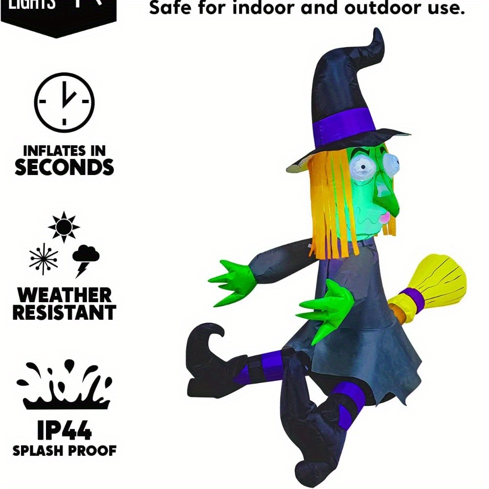 4FT Halloween Inflatable Witch - Outdoor Lighting Tree ulasan dan harga