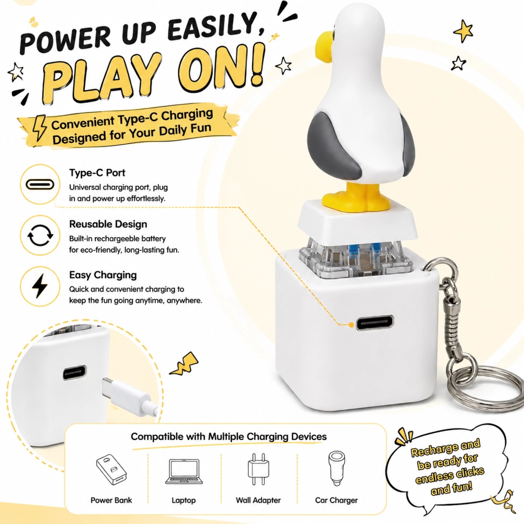 1pc Seagull Mine Sound Button  - Outdoor Lighting Halloween ulasan dan harga
