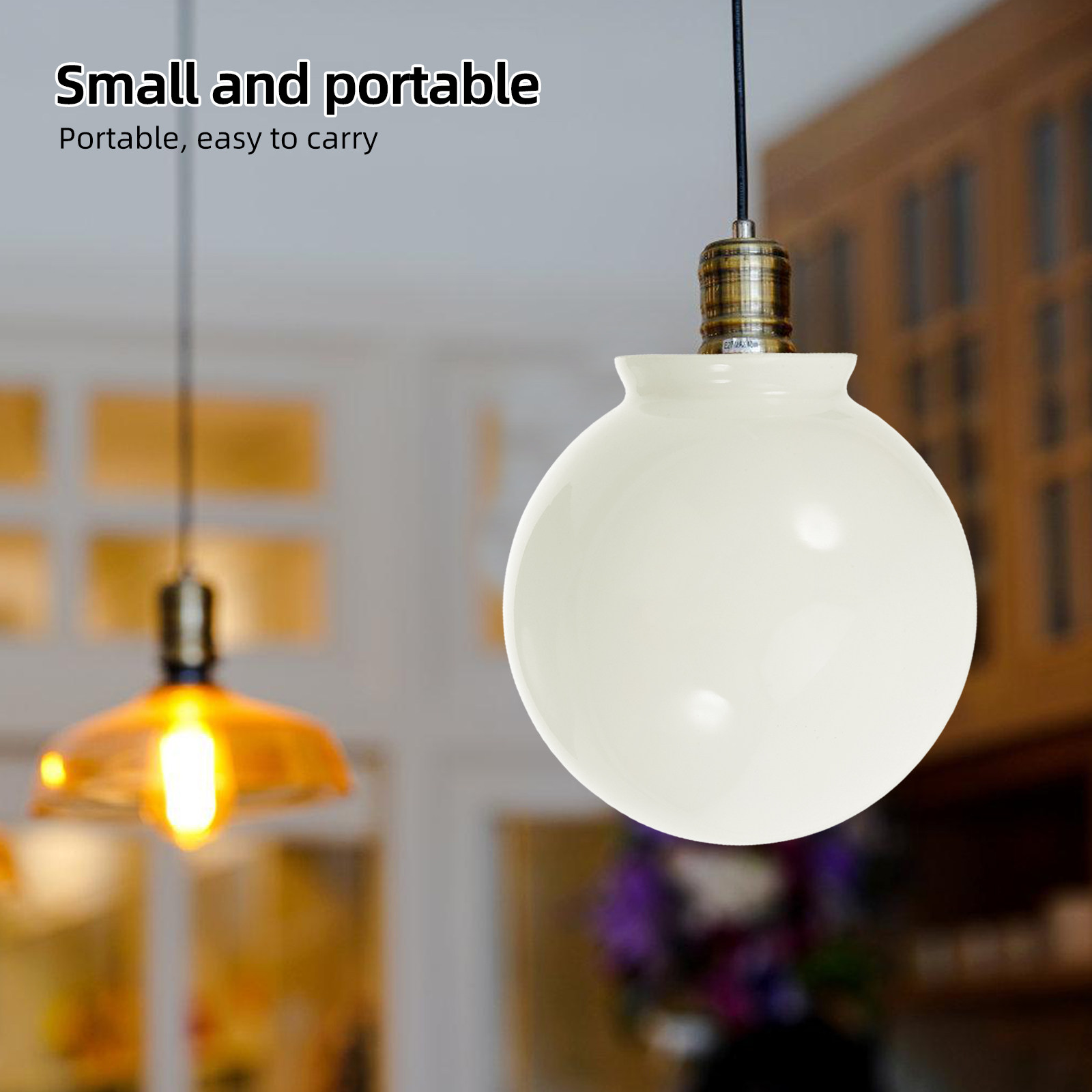 Round Opal White Glass Lamp Sh - Outdoor Lighting Glass Replacement ulasan dan harga