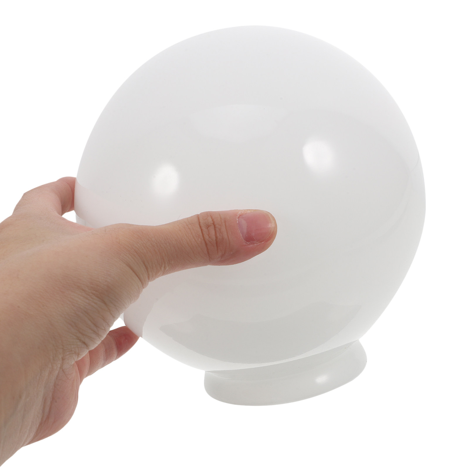 Round Opal White Glass Lamp Sh - Outdoor Lighting Glass Replacement ulasan dan harga