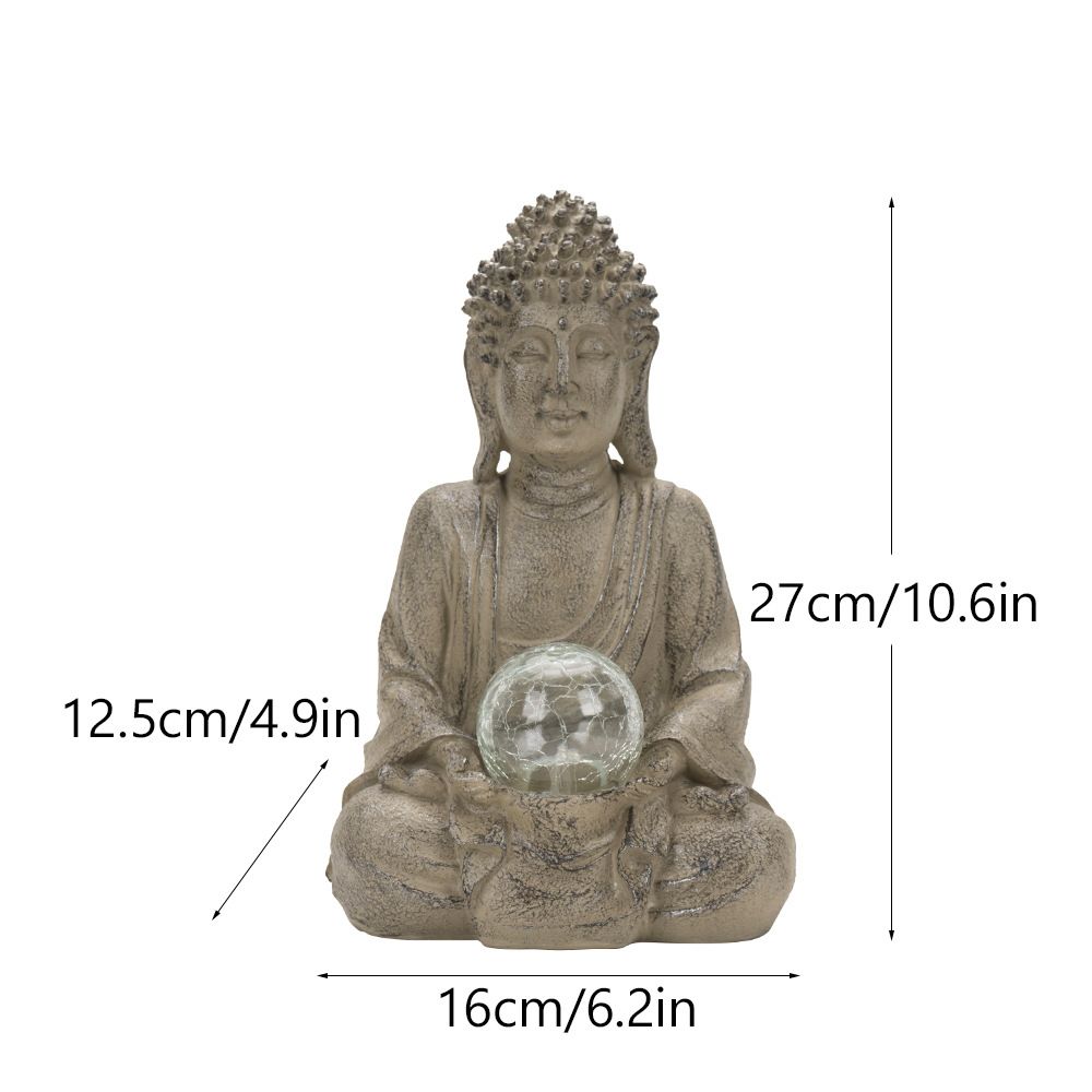 Vilead 27.5cm Resin Buddha Sta - Outdoor Zen Lighting ulasan dan harga
