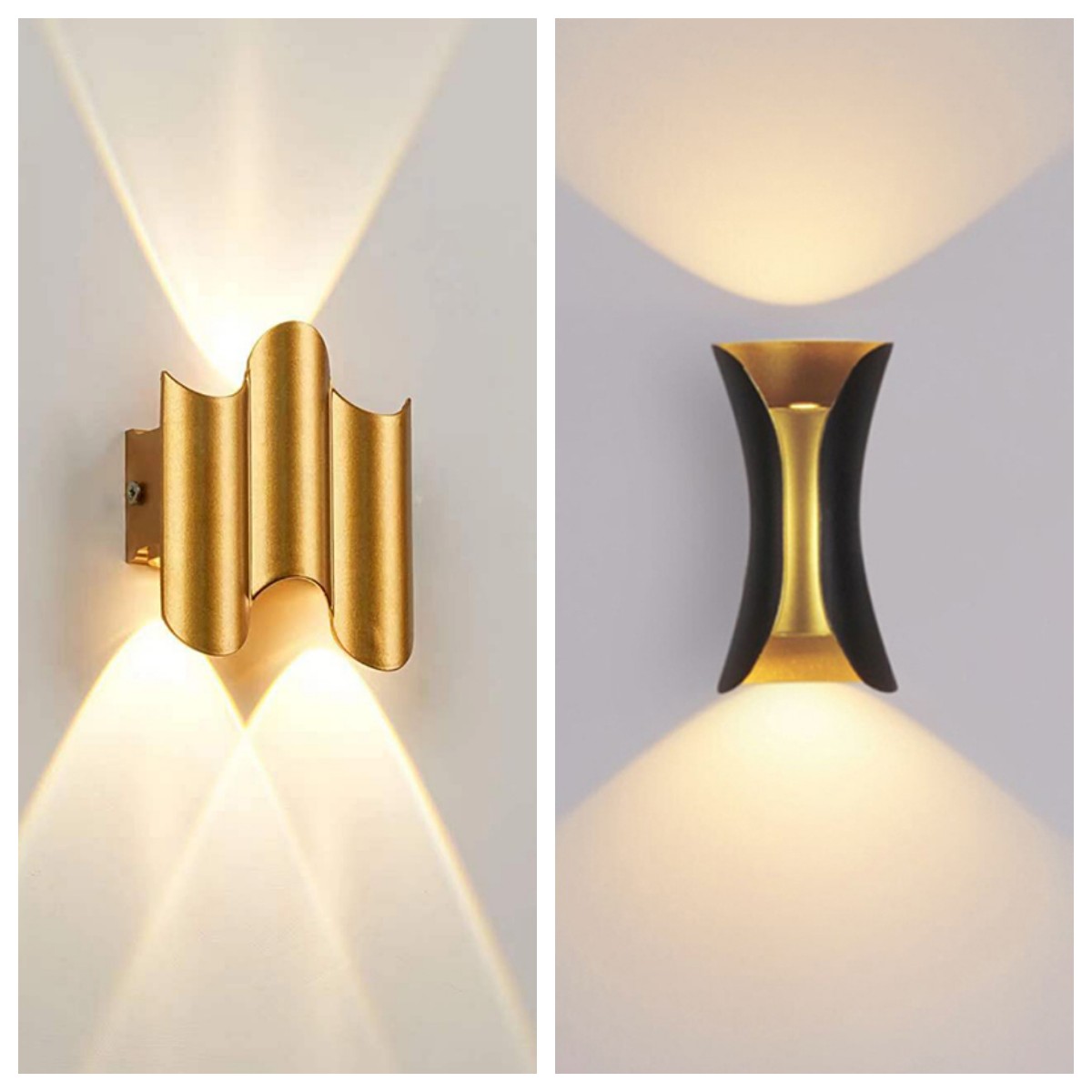 Aluminum Golden Body LED Wall  - Outdoor Lighting Up And Down ulasan dan harga