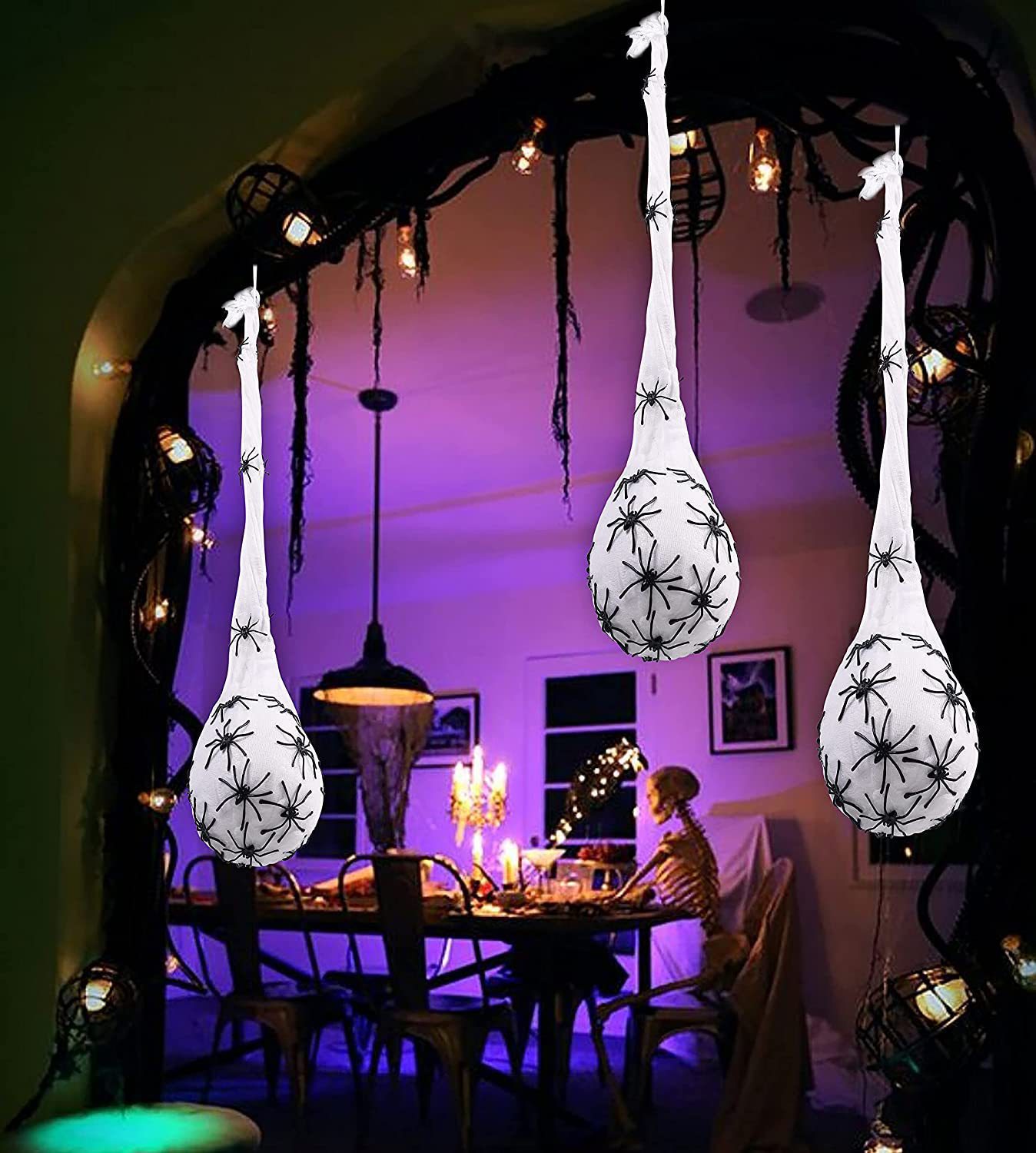 1-3Pcs Halloween Light Spider  - Outdoor Lighting Tree ulasan dan harga