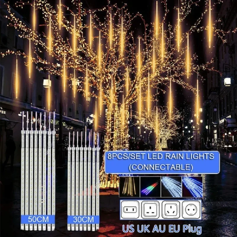30cm /50cm Waterproof Meteor S - Outdoor Lighting Tree ulasan dan harga
