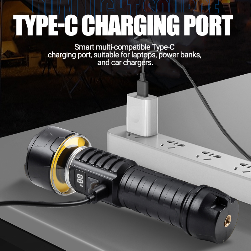 COB LED Flashlight Rechargeabl - Outdoor Lighting Bulbs ulasan dan harga