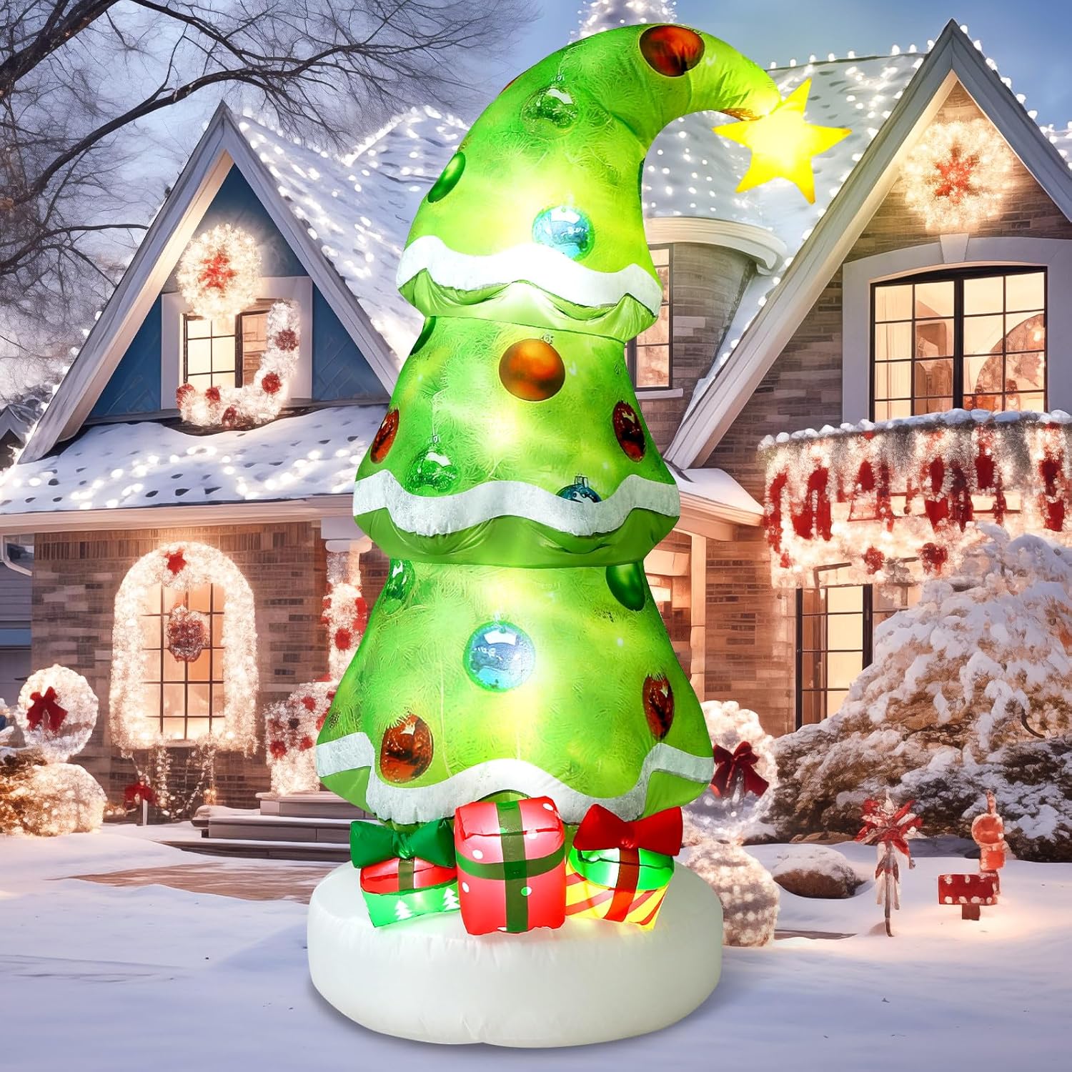 Lime Green 6.9ft Outdoor Infla - Outdoor Lighting Tree ulasan dan harga
