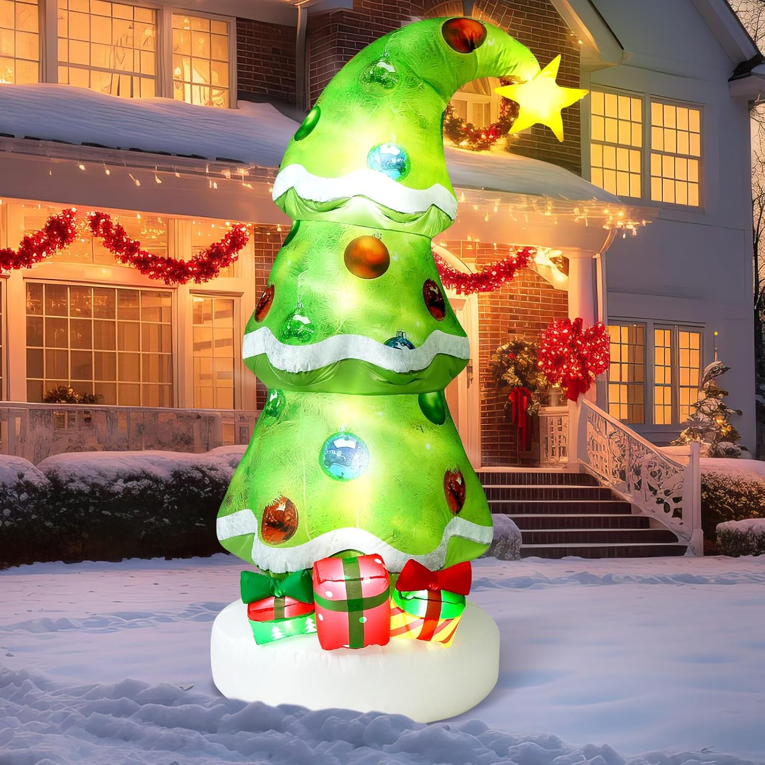 Lime Green 6.9ft Outdoor Infla - Outdoor Lighting Tree ulasan dan harga