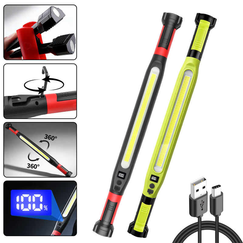COB Work Light Type‑C Recharge - Outdoor Lighting Hooks ulasan dan harga
