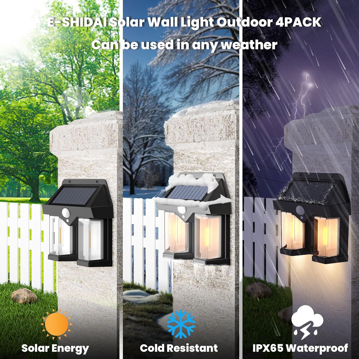 Solar Powered Wall Light Vinta - Outdoor Lighting No Wiring ulasan dan harga