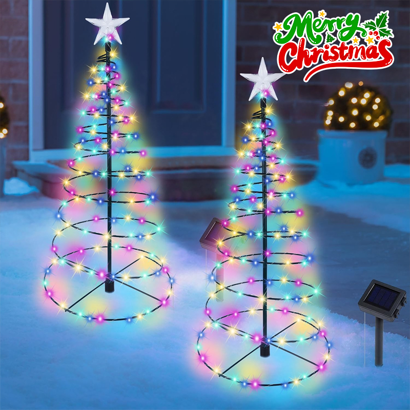 Solar Powered Christmas Tree L - Outdoor Lighting Tree ulasan dan harga