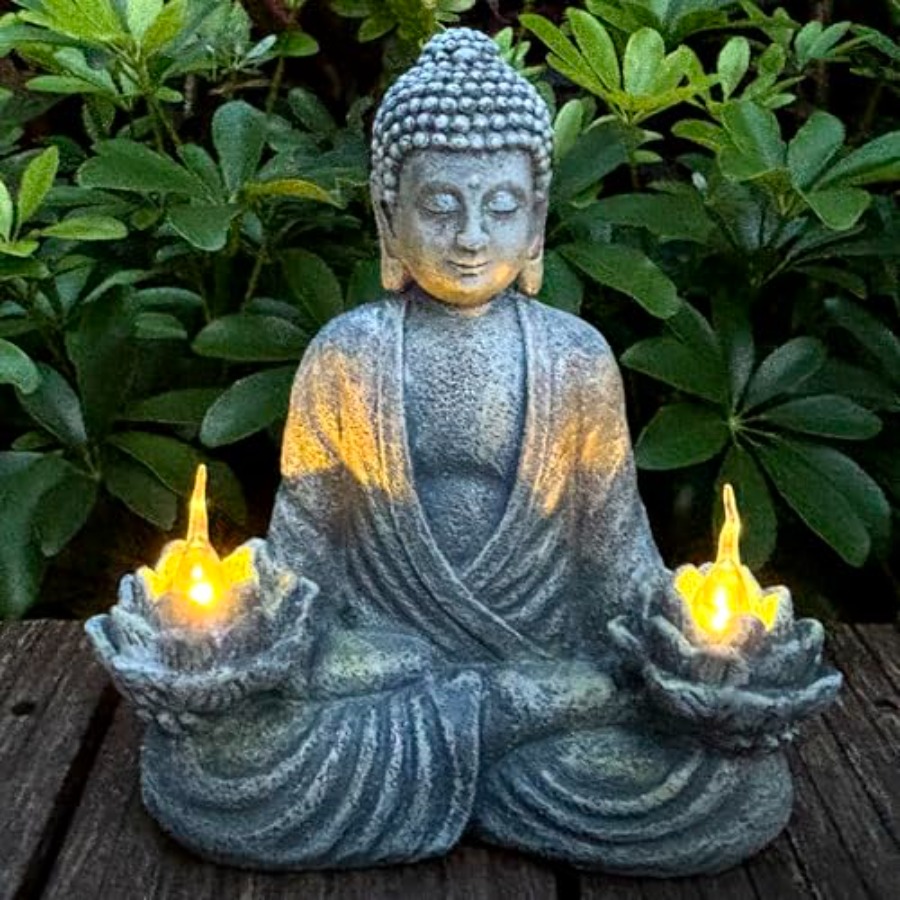 Buddha Statue for Home and Out - Outdoor Zen Lighting ulasan dan harga