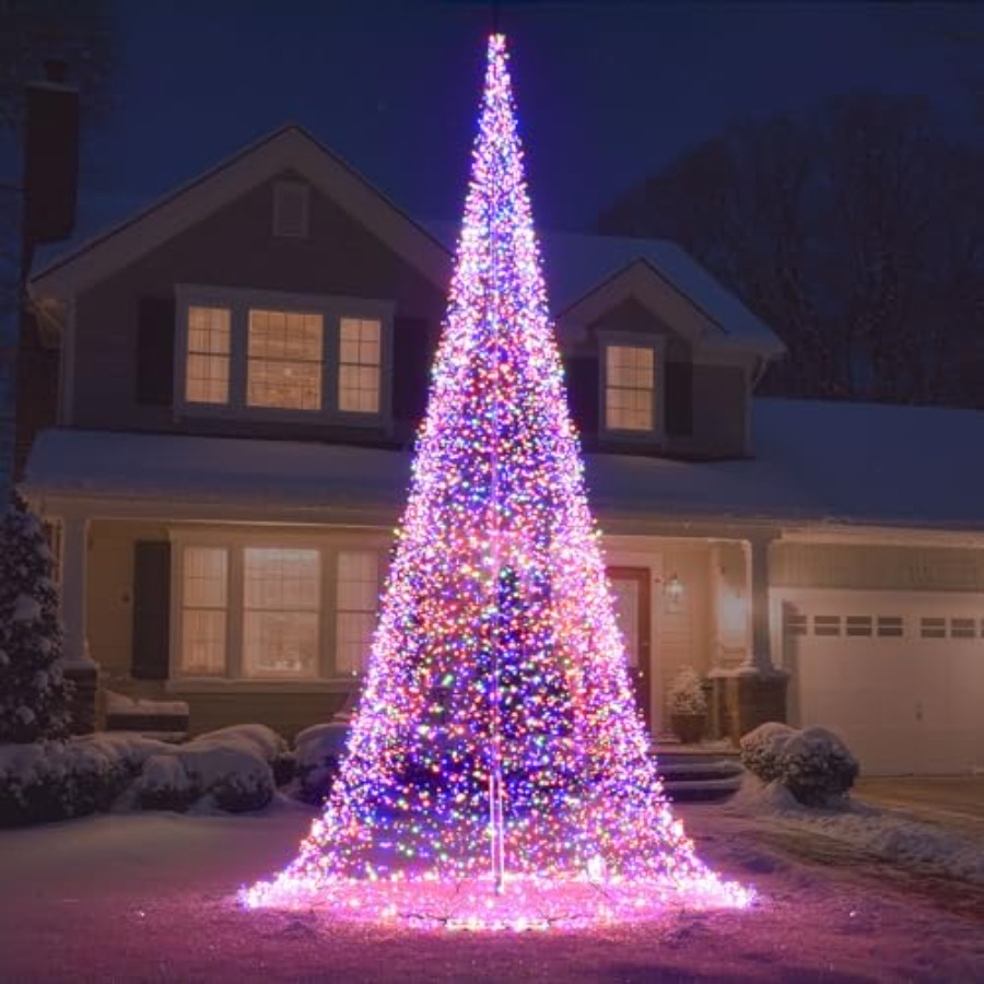 Outdoor Flagpole LED Christmas - Outdoor Lighting Tree ulasan dan harga