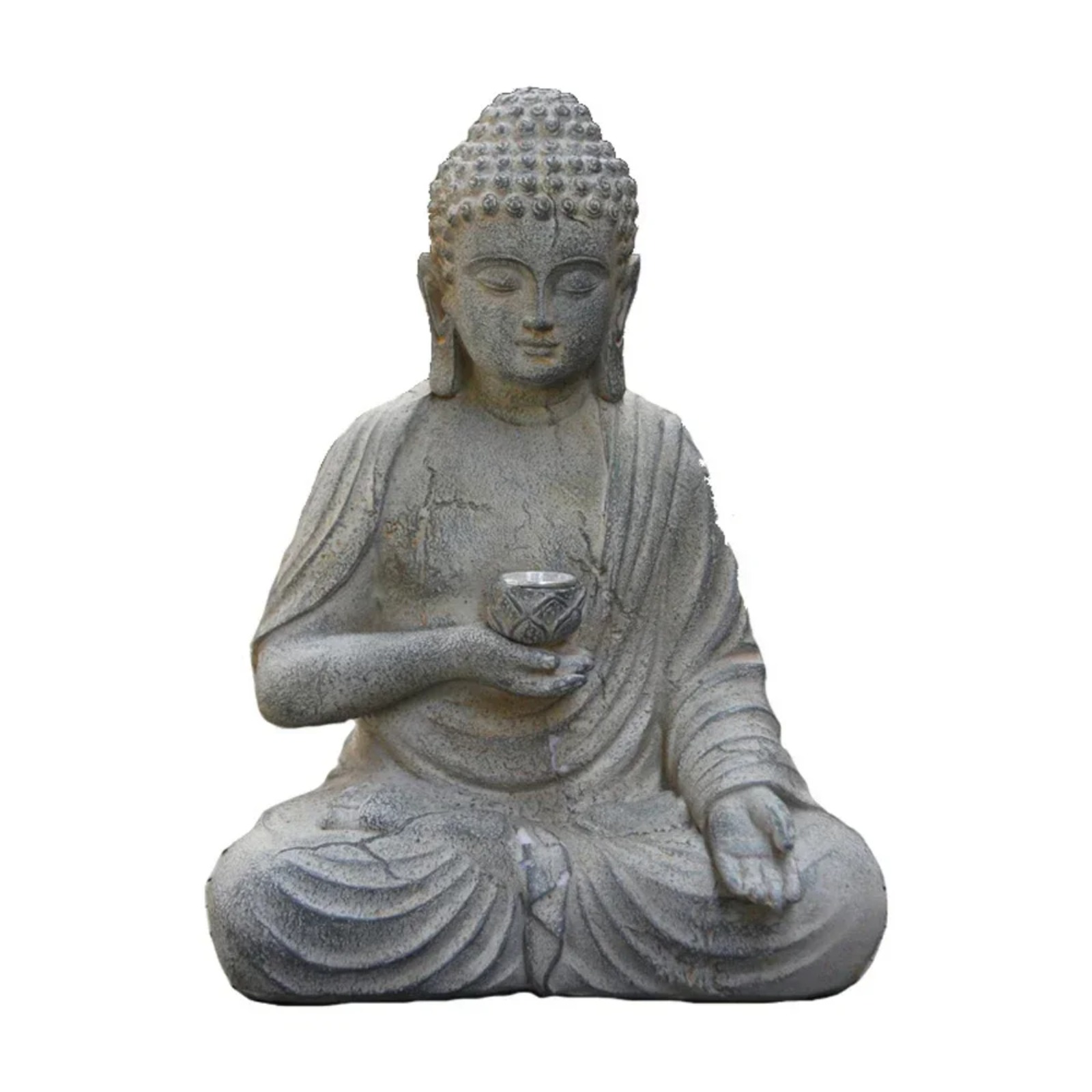 Solar Garden Statue Buddha Res - Outdoor Zen Lighting ulasan dan harga