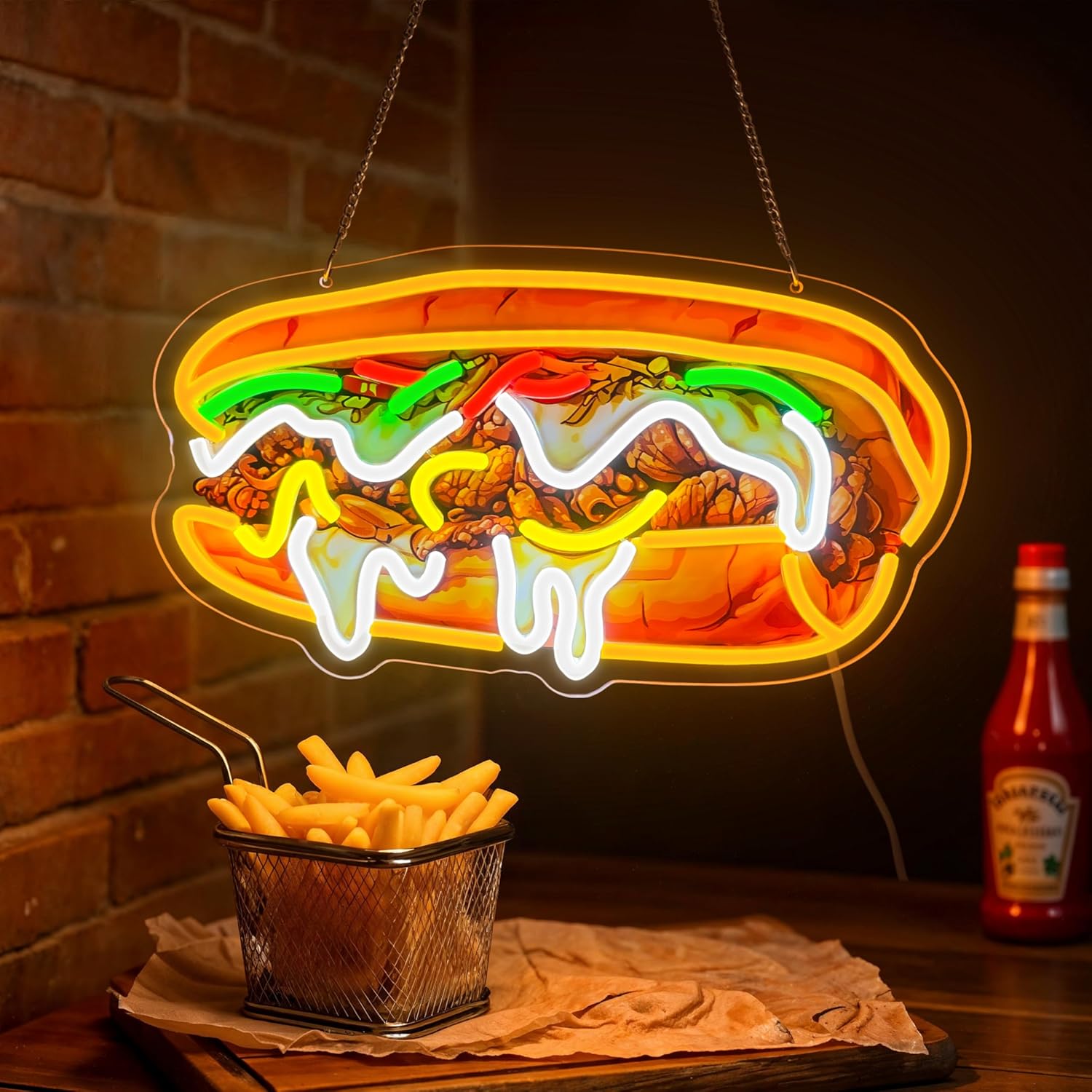 Philly Cheesesteak Neon Sign U - Outdoor Lighting Vendor ulasan dan harga