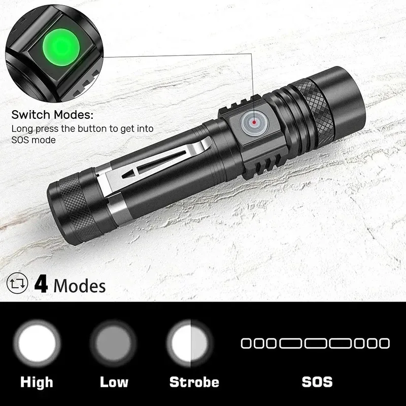 T6 LED Rechargeable Flashlight - Outdoor Lighting Panel ulasan dan harga