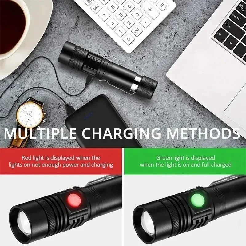 T6 LED Rechargeable Flashlight - Outdoor Lighting Panel ulasan dan harga