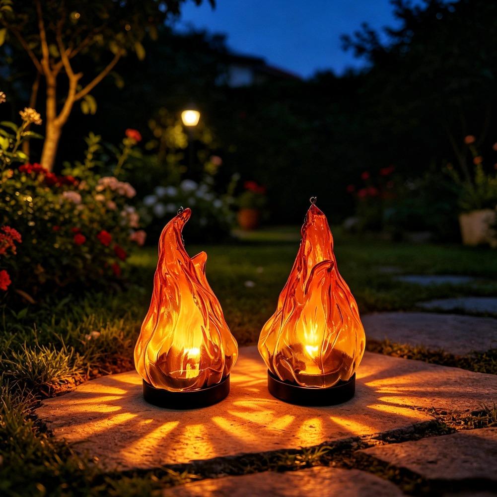 Solar Flame Hanging Lantern Li - Outdoor Lighting Patio ulasan dan harga