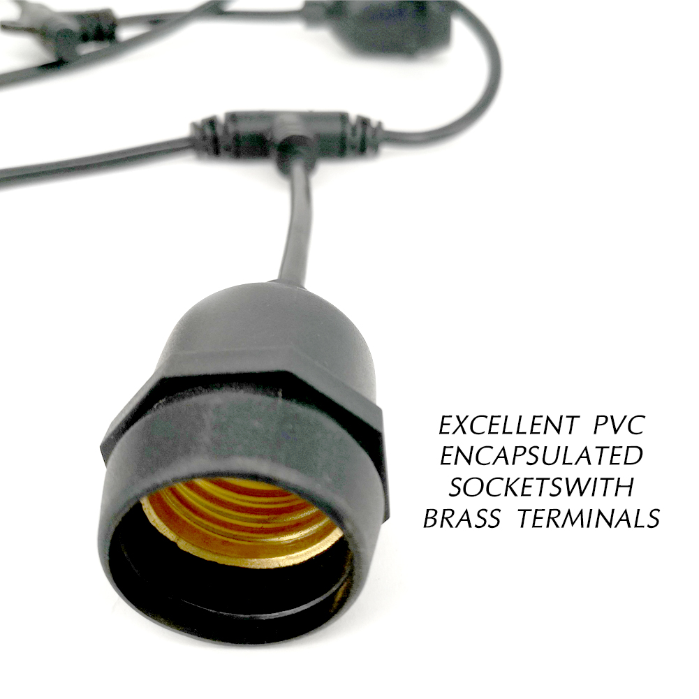 10/20/30m E27 Commercial Grade - Outdoor Lighting No Wiring ulasan dan harga