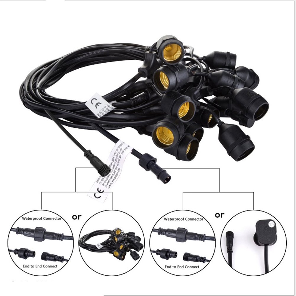 10/20/30m E27 Commercial Grade - Outdoor Lighting No Wiring ulasan dan harga